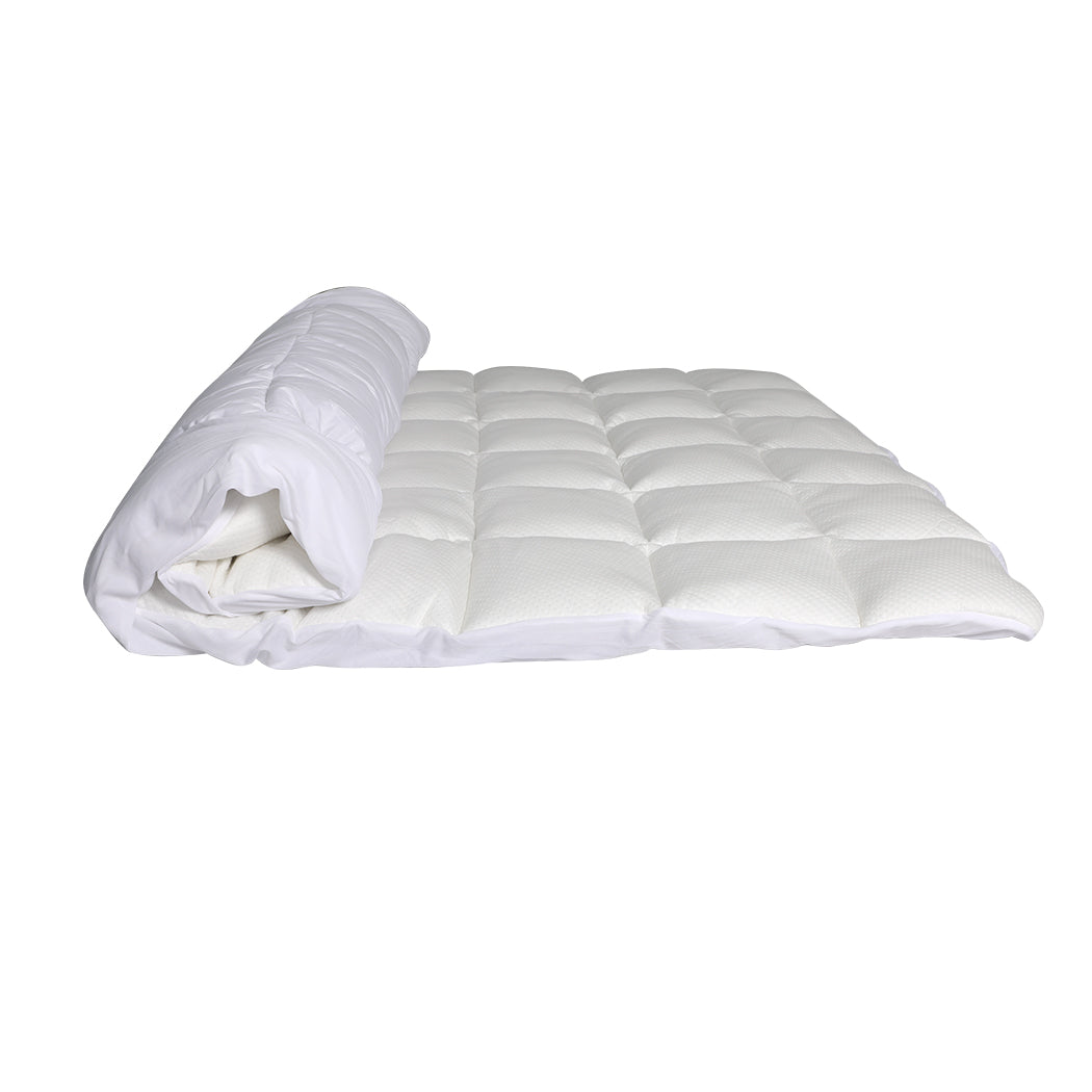 KING Mattress Protector Luxury Topper - White