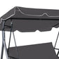 Lorel 3 Seater Swing Chair Garden Canopy Cushion Chairs - Grey