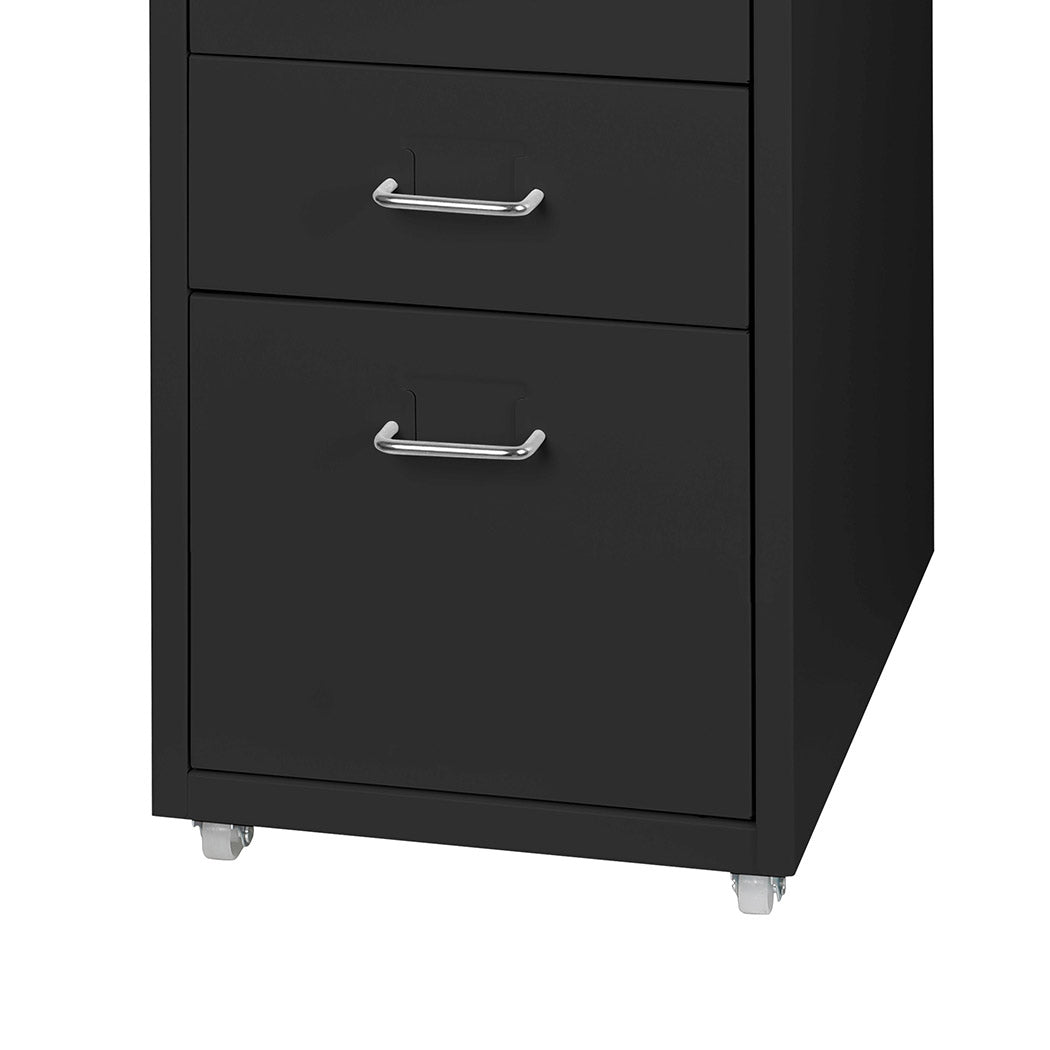 Levede 5 Drawer Office Cabinet Drawers Black