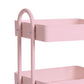 4 Tiers Kitchen Trolley Cart Steel Storage Rack Shelf Organiser Pink