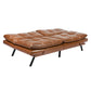 Margot 2-Seater Sofa Bed Futon Recliner Lounge - Brown