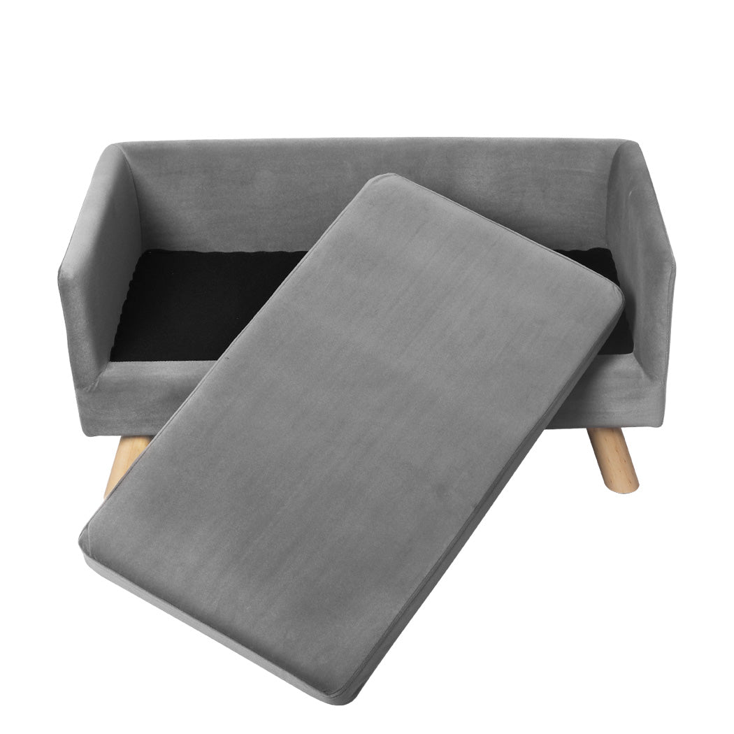 LARGE Dog Beds Pet Sofa Warm Soft Lounge - Grey