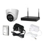 Set of 8 Wireless Security Camera System Set Round with NVR Hard Drive - White