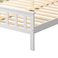 Mia Wooden Bed Frame Base Solid Timber Pine Wood White - Queen