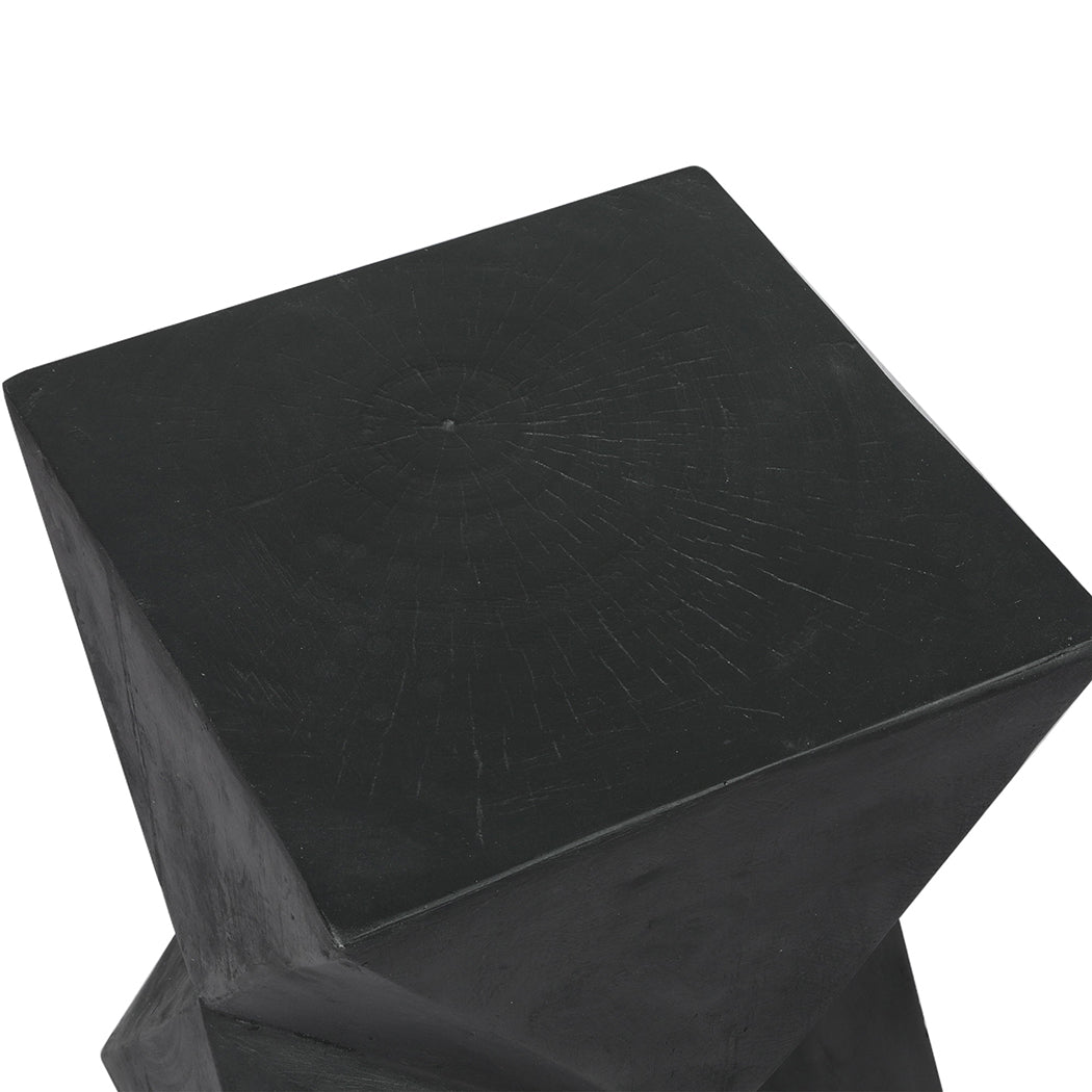 Idelle Side End Table Terrazzo Geometric - Black