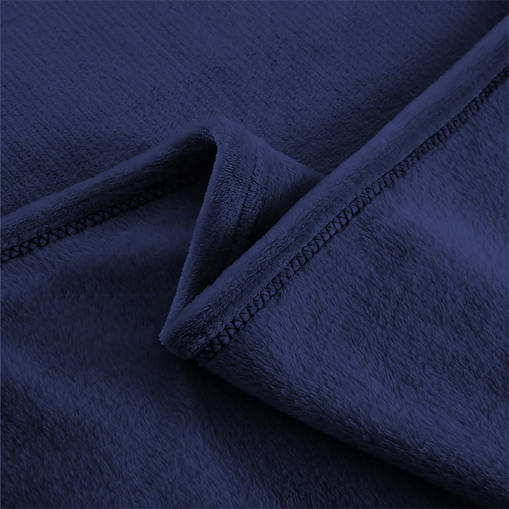 Waylon Throw Ultra-Soft Blanket 320gsm 220x240cm Warm - Navy