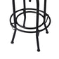 90cm Lorient Industrial Bar Stools Kitchen Stool Wooden Barstools Swivel Vintage Chair - Black & Wood