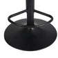 110.5cm Lille Bar Stools Kitchen Gas Lift Wooden Beech Stool Chair Swivel Barstools - Black