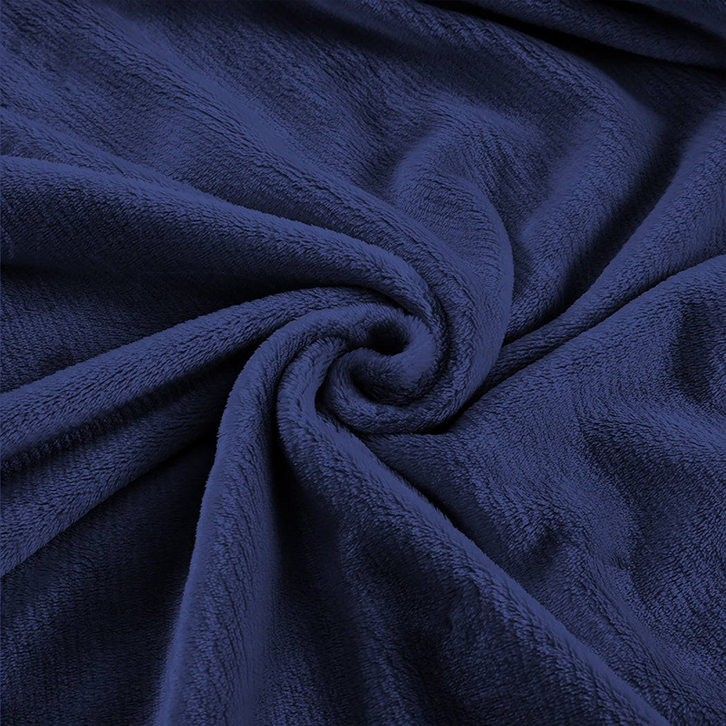 Waylon Throw Ultra-Soft Blanket 320gsm 220x240cm Warm - Navy