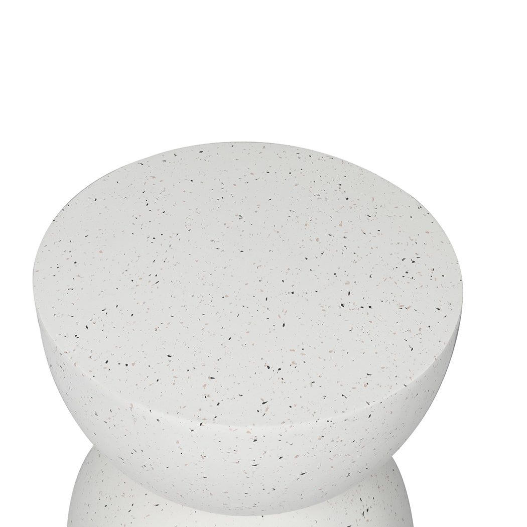 Iskander Side End Table Terrazzo Tables - Beige