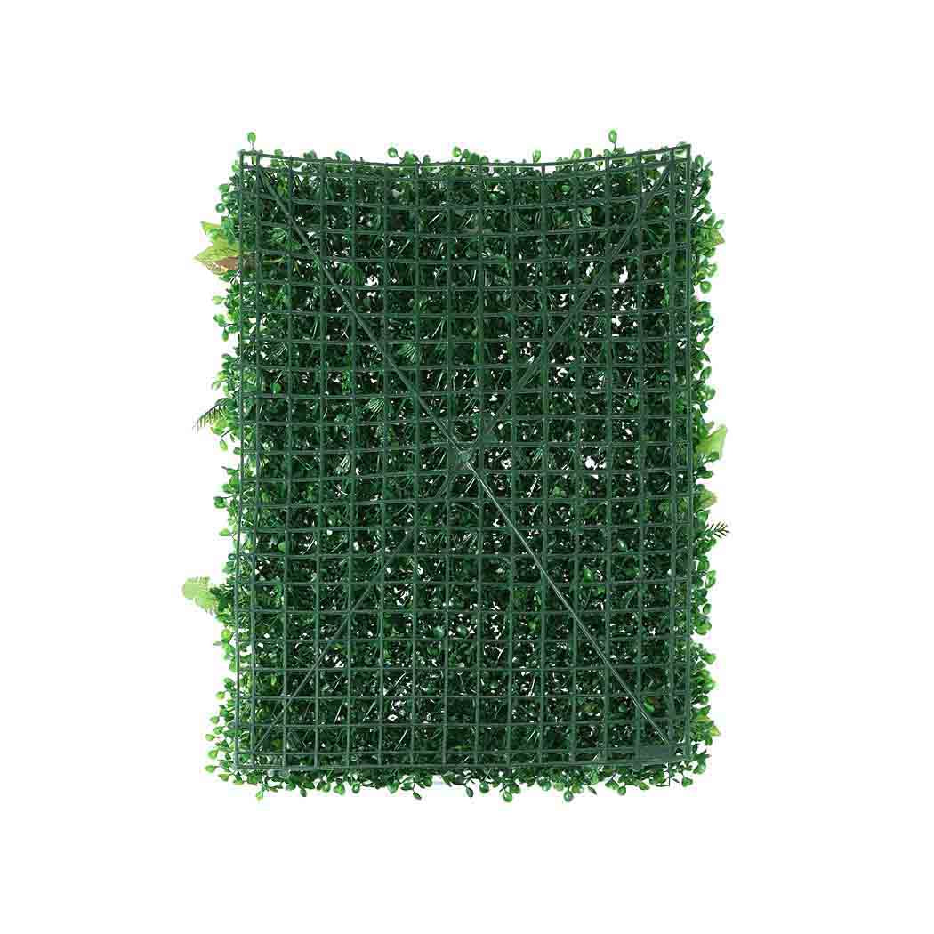 Set of 4 Artificial Hedge Grass Plant Hedge Fake Vertical Garden Green Wall Ivy Mat Fence