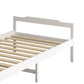 Ashley Wooden Bed Frame Base Solid Timber Pine Wood White no Drawers - Single