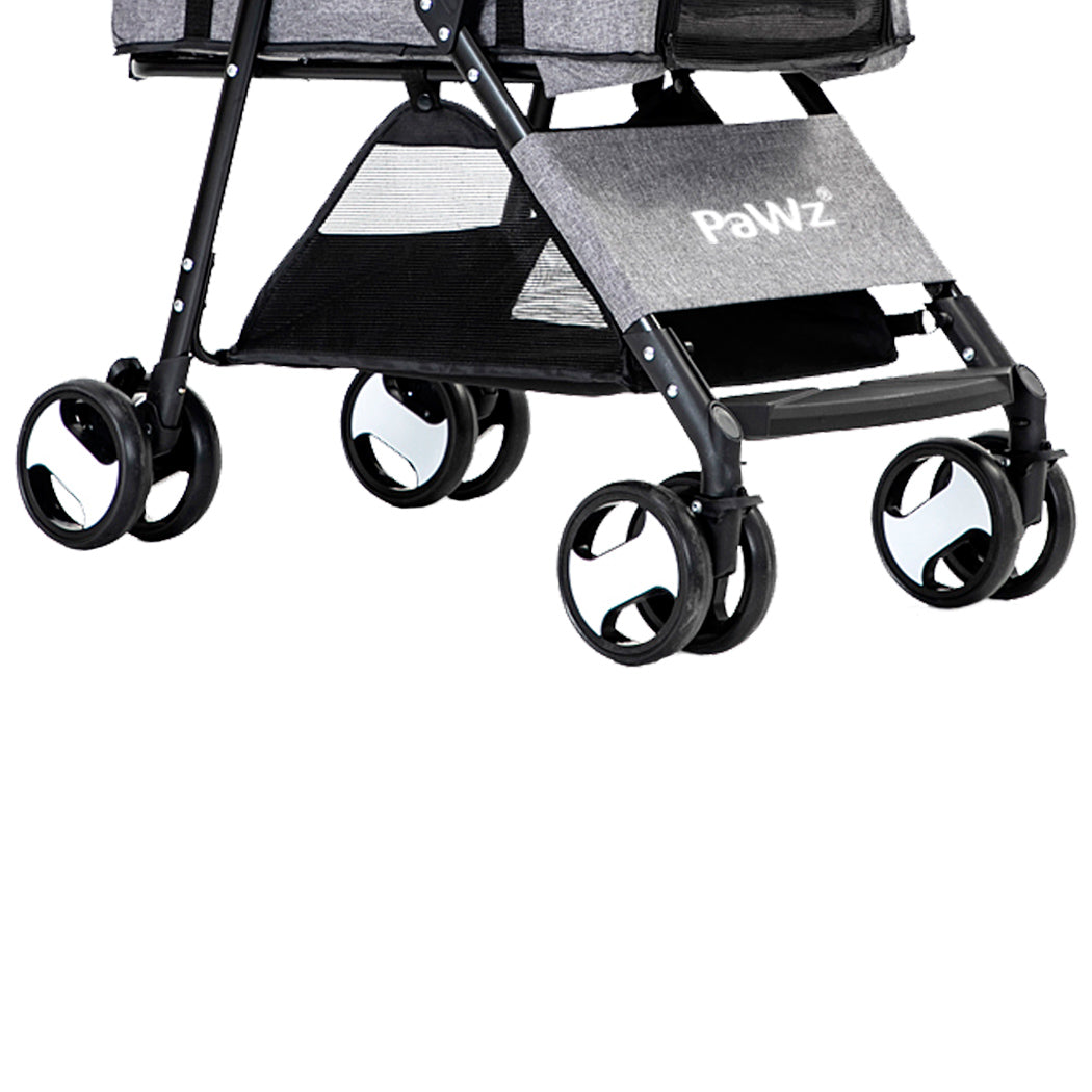 Pet Stroller Dog Cat Travel Carrier Pram Foldable Pushchair Outdoor Large