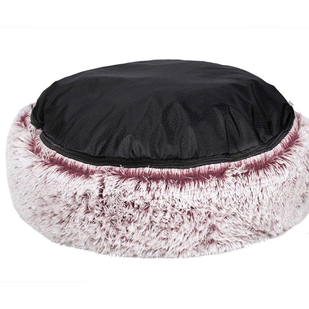 MEDIUM Dog Beds Pet Donut Nest Calming - Pink