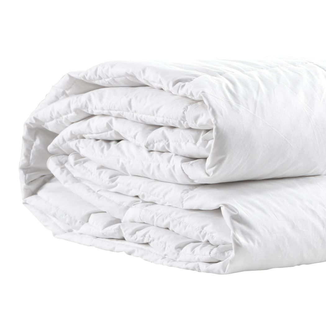 QUEEN 200GSM Duck Down Feather Quilt Duvet Doona Summer Blanket Bed - White