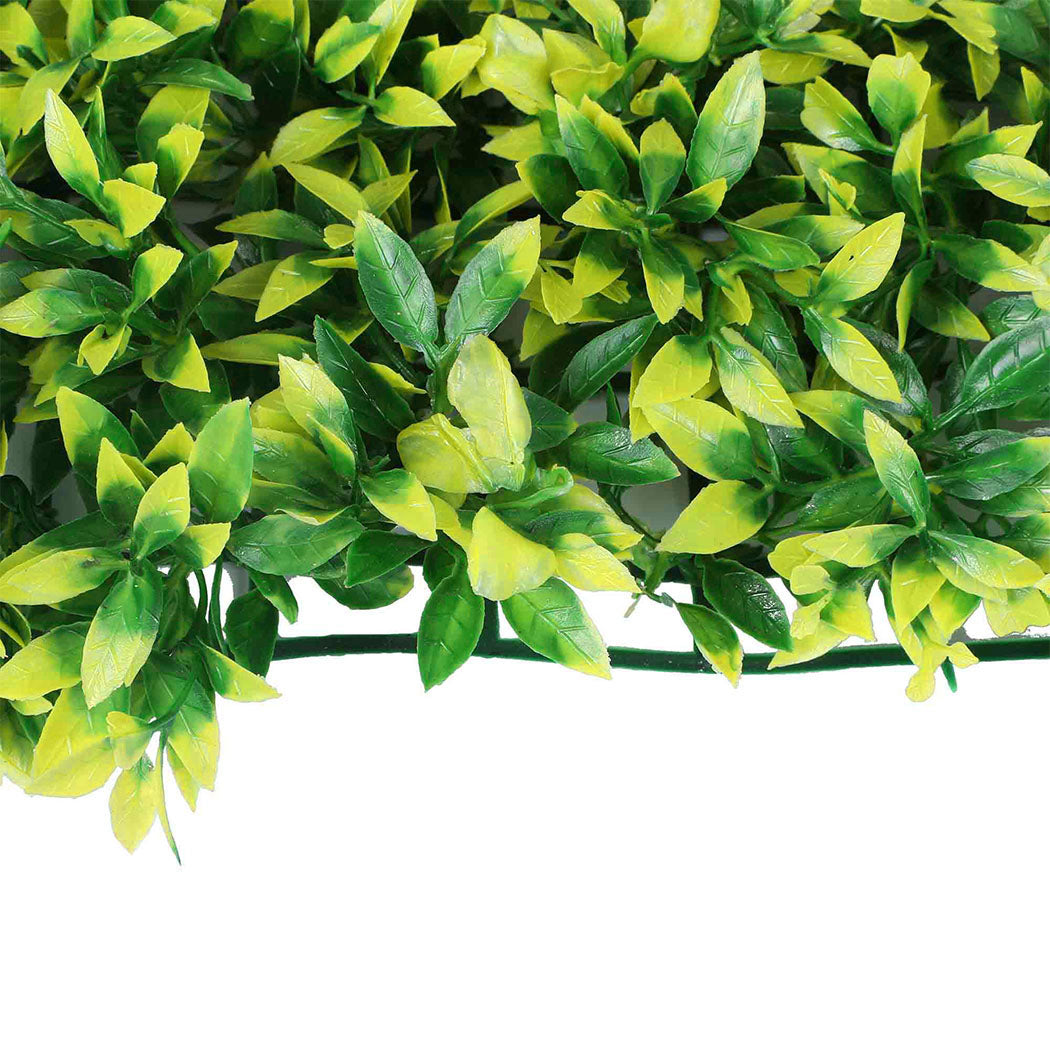 Set of 10 Artificial Boxwood Hedge Fence Fake Vertical Garden Green Outdoor