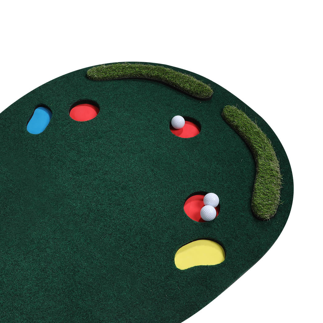 3M Golf Putting Mat Practice Training Indoor Outdoor Portable Slope Non-Skid