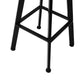 Set of 2 Marseille Industrial Bar Stools Chairs Kitchen Stool Wooden Barstools Swivel - Black & Wood