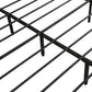 Royal Metal Bed Frame Base Platform Wooden Headboard - Black Double