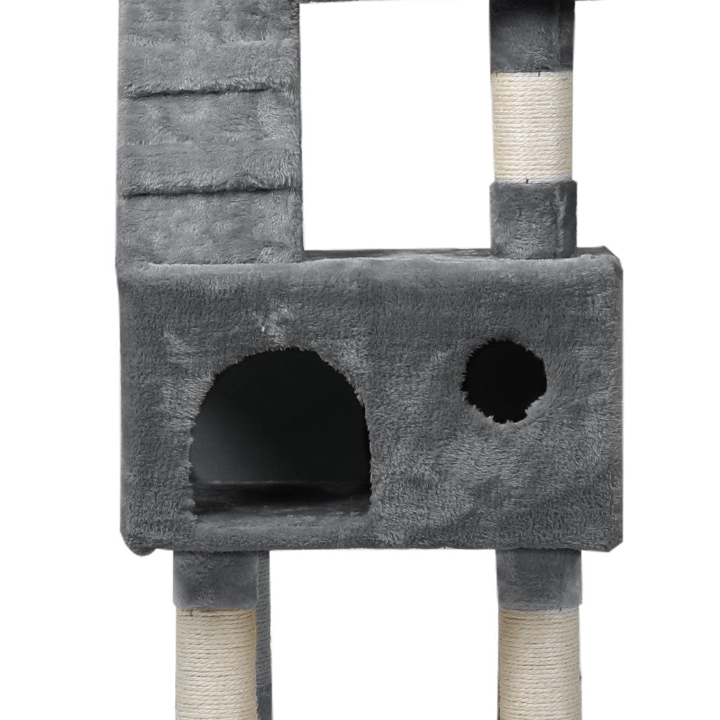 Cat Trees Scratching Post Scratcher For Large Cats Tower House Grey 140cm