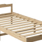 Ashley Wooden Bed Frame Base Solid Timber Pine Wood Natural no Drawers - Single