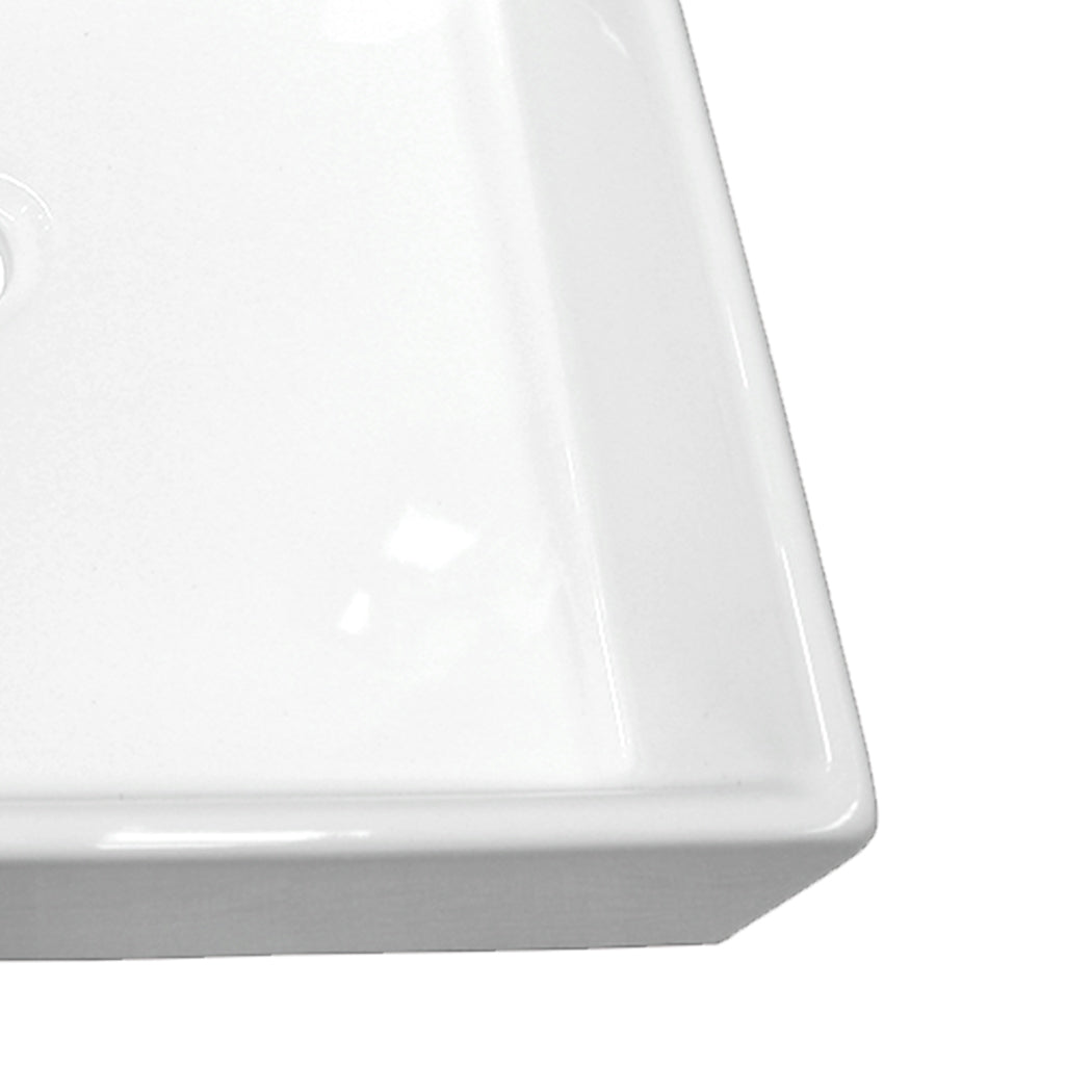 44x44cm Ceramic Basin Bathroom Wash Counter - Square