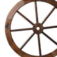 Outdoor Ornaments Large Wooden Wagon Wheel Rustic Garden Decor Indoor