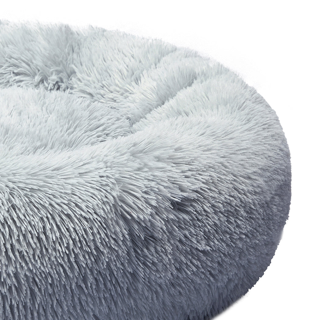 Molossus Dog Beds Pet Calming Donut Nest Deep Sleeping Bed - Grey XLARGE