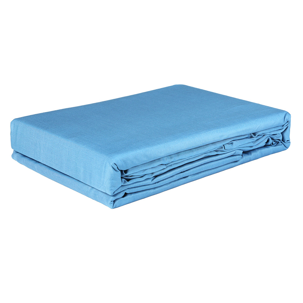 DOUBLE 4-Piece 100% Bamboo Bed Sheet Set - Blue