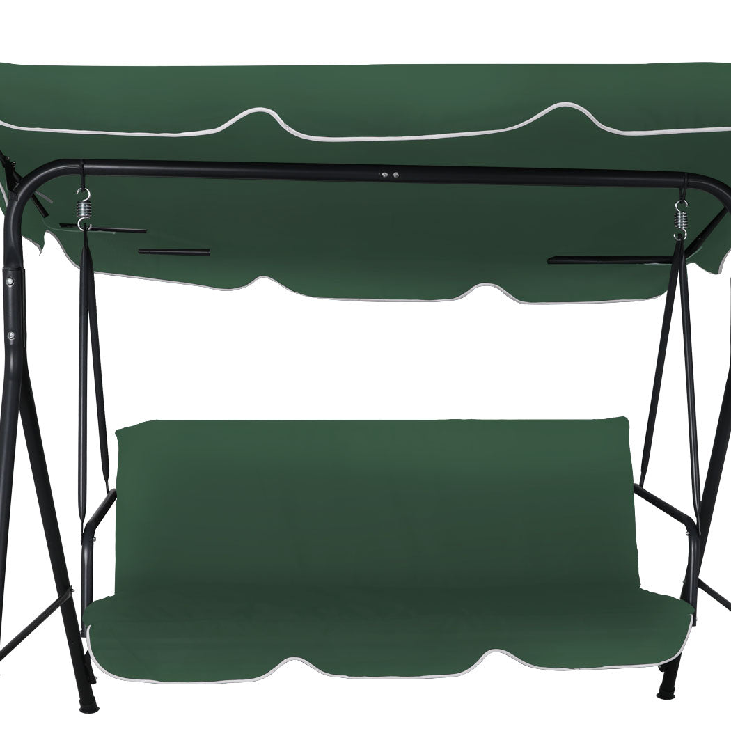 Lorel Swing Chair Garden Canopy Cushion Bench - Green