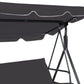 Lorel 3 Seater Swing Chair Garden Canopy Cushion Chairs - Grey