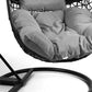 Leith Hanging Swing Egg Chair Pod Patio Cushion Seat - Black