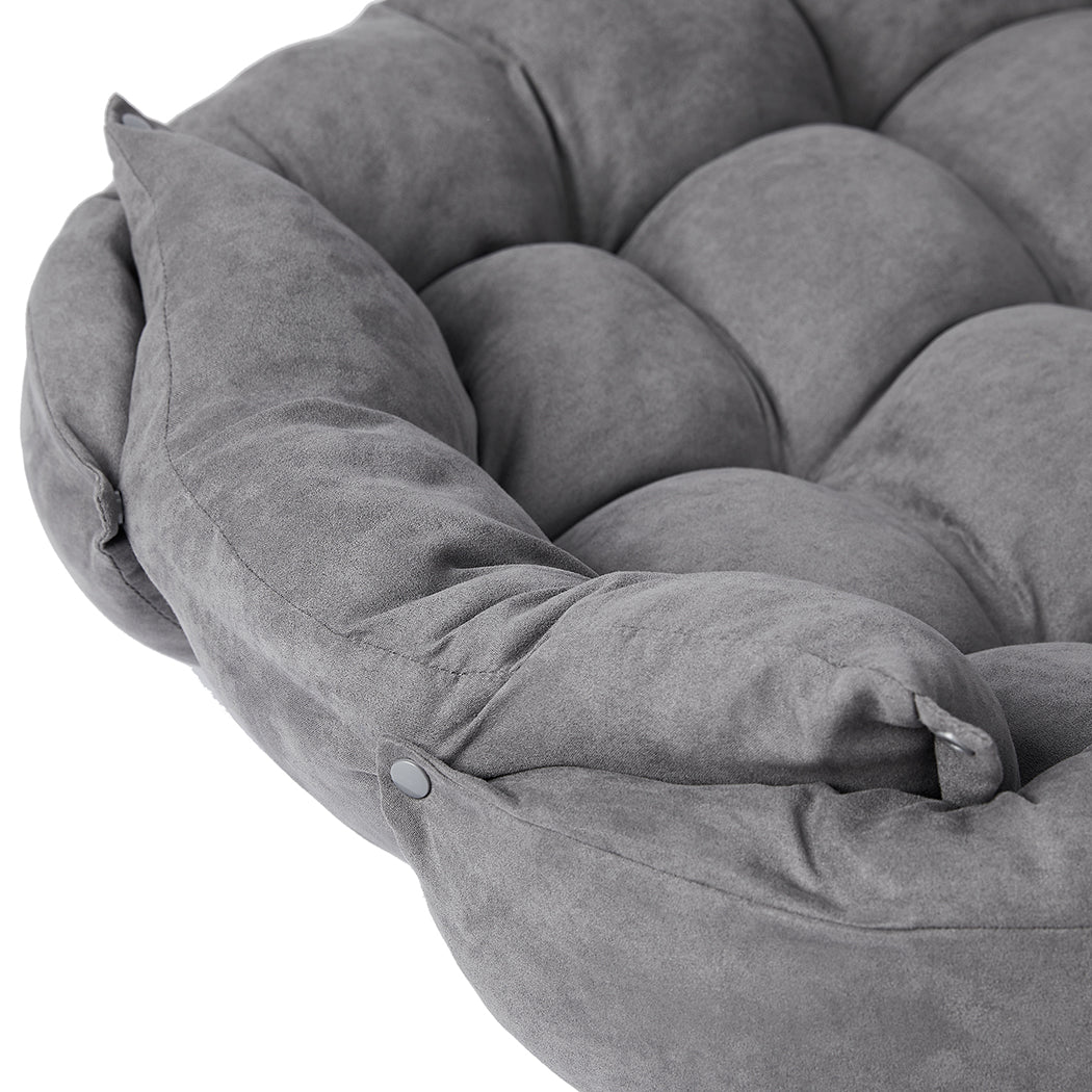 Papillon Dog Beds Pet 2 Way Use Cat Soft Warm Calming Mat Sleeping Sofa - Grey MEDIUM