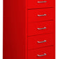 Levede 5 Drawer Office Cabinet Drawers Red