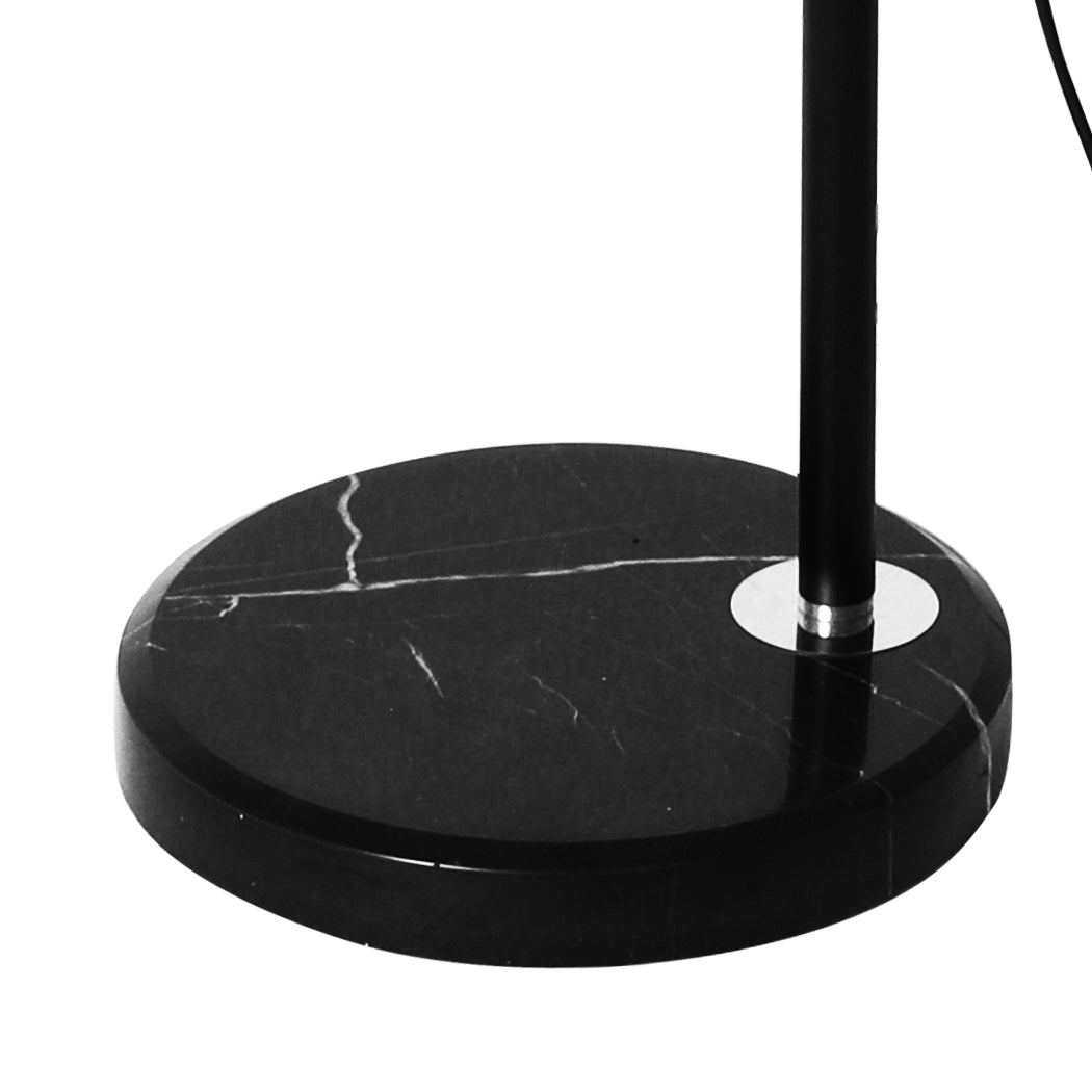 Modern LED Floor Lamp Reading Light Free Standing Height Adjustable Marble Base - Grey