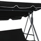 Lorel 3 Seater Swing Chair Garden Canopy Cushion - Black