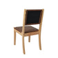 Bronwen Set of 2 Dining Chairs PU Woven Leather Kitchen Chair Lounge Midcentury Modern - Brown