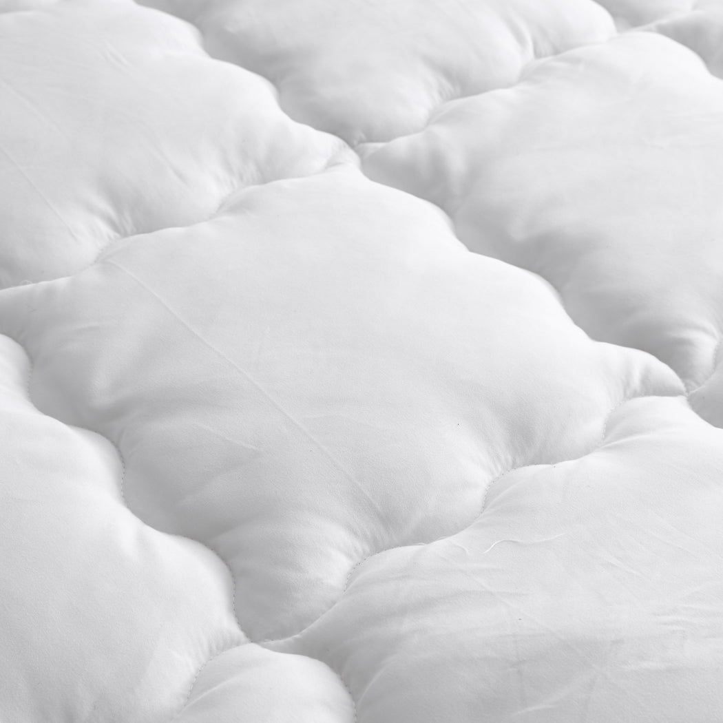 KING SINGLE Bedding Luxury Pillowtop Mattress - White