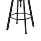 110cm Helsinki Industrial Adjustable Swivel Bar Stools with Back Wood Counter Chairs - Brown