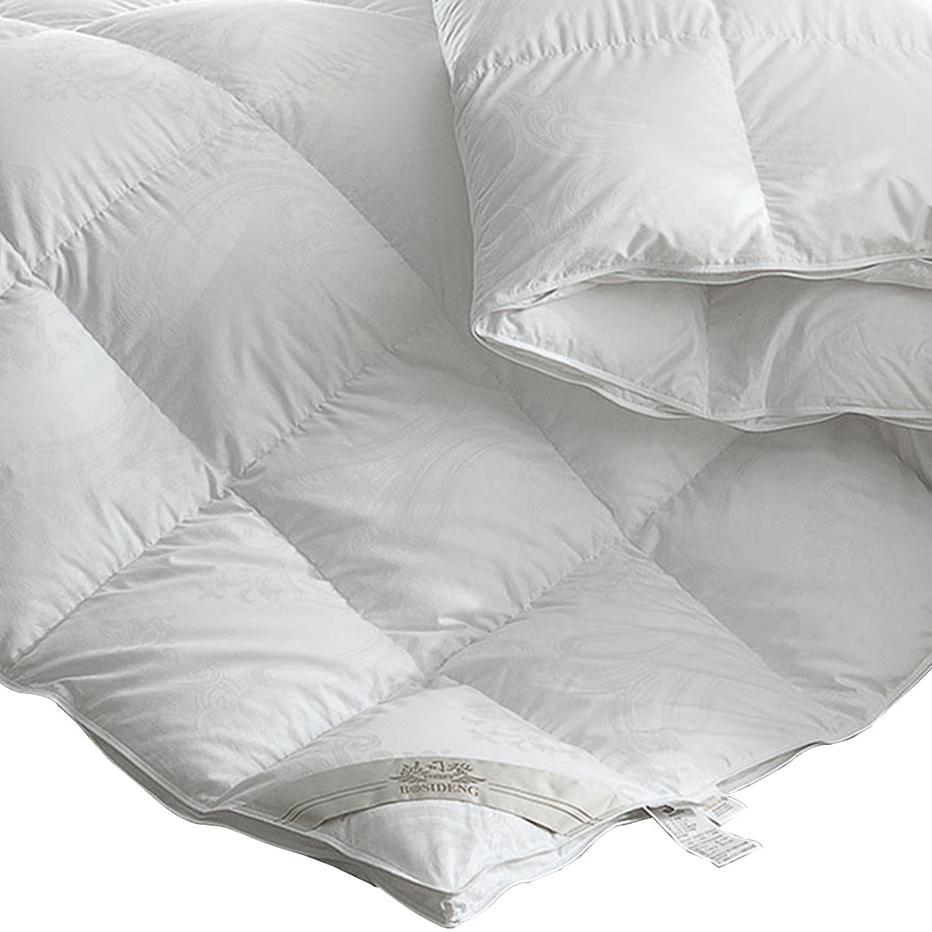 QUEEN 500GSM All Season Goose Down Feather Filling Duvet - White