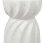 Ichabod Side Table End Terrazzo Hourglass - White