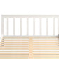 Mia Wooden Bed Frame Base Solid Timber Pine Wood White - Queen