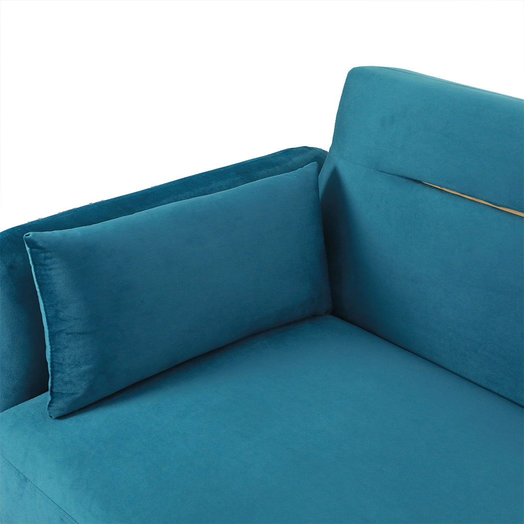 Mattie 3-Seater Sofa Bed Convertible - Peacock Blue