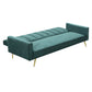 Mari 3 Seater Sofa Bed Convertible Velvet Lounge Recliner Couch Sleeper - Green