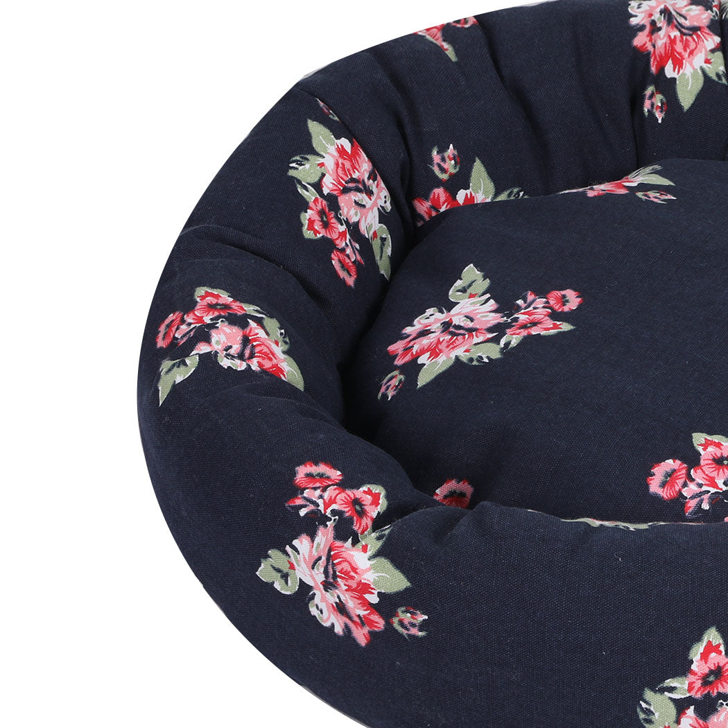 LARGE Dog Beds Washable Calming Pet Bedding - Navy