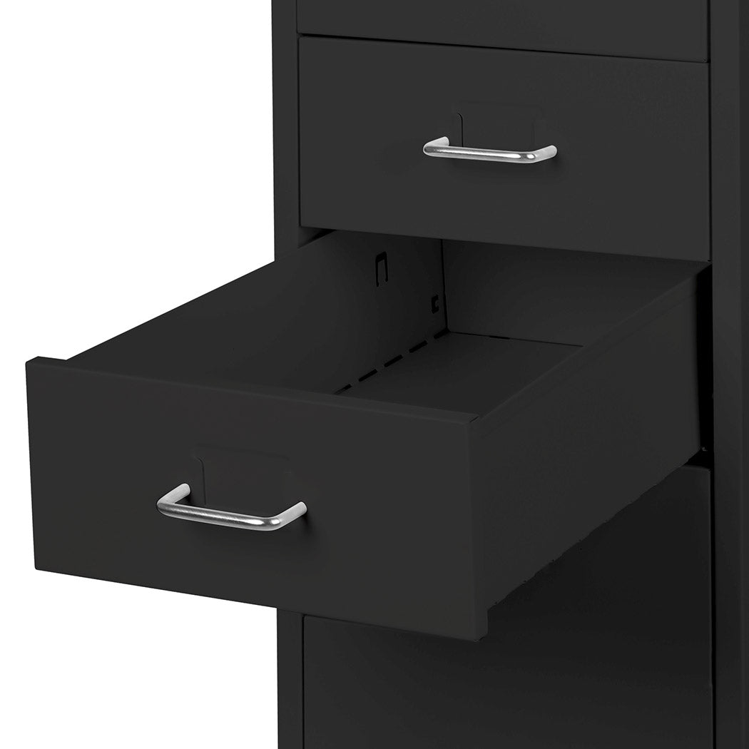 Levede 5 Drawer Office Cabinet Drawers Black