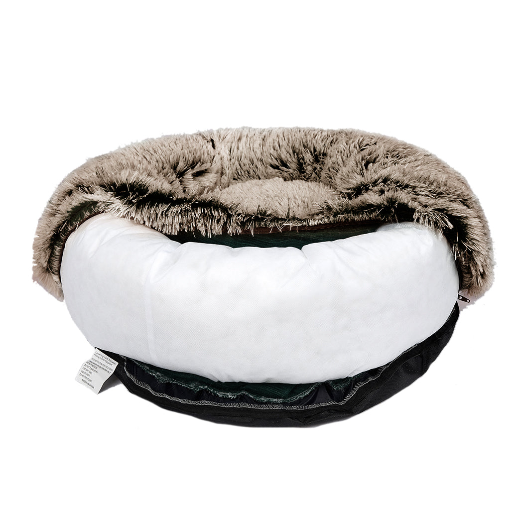 XLarge Dog Beds Pet Donut Nest Calming - Brown