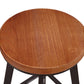 Set of 4 Catania Industrial Bar Stools Kitchen Stool Wooden Barstools Swivel Vintage - Wood