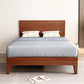 Naomi Rubberwood Bed Frame - Walnut Queen