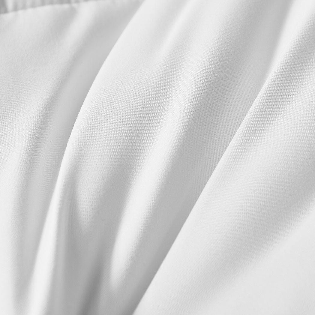 QUEEN 250GSM All Season Quilt Siliconized Fiberfill Duvet Doona Summer Winter - White